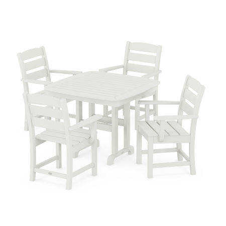 Lakeside 5-Piece Arm Chair Dining Set in Vintage White