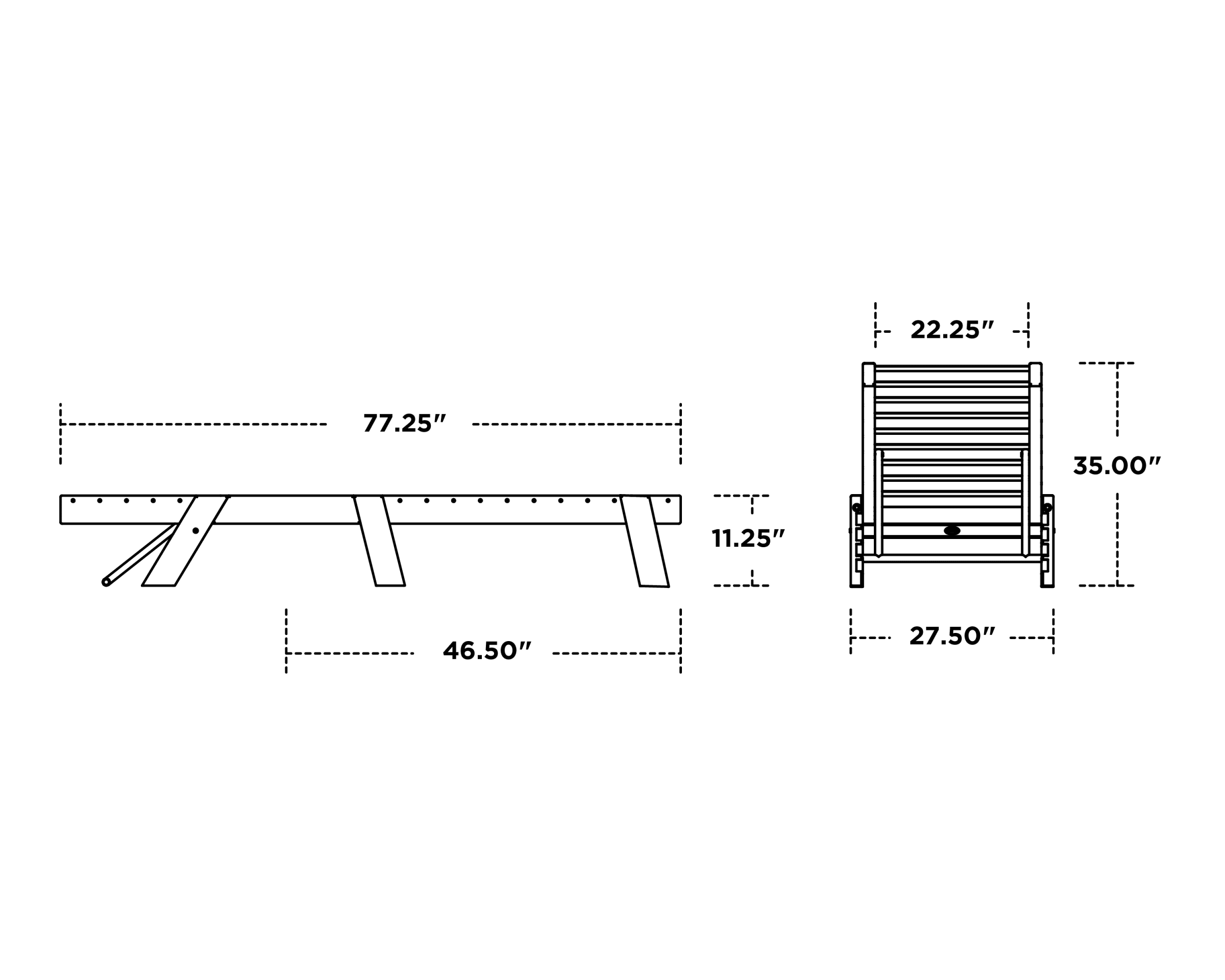 Dimensions for Captain Chaise