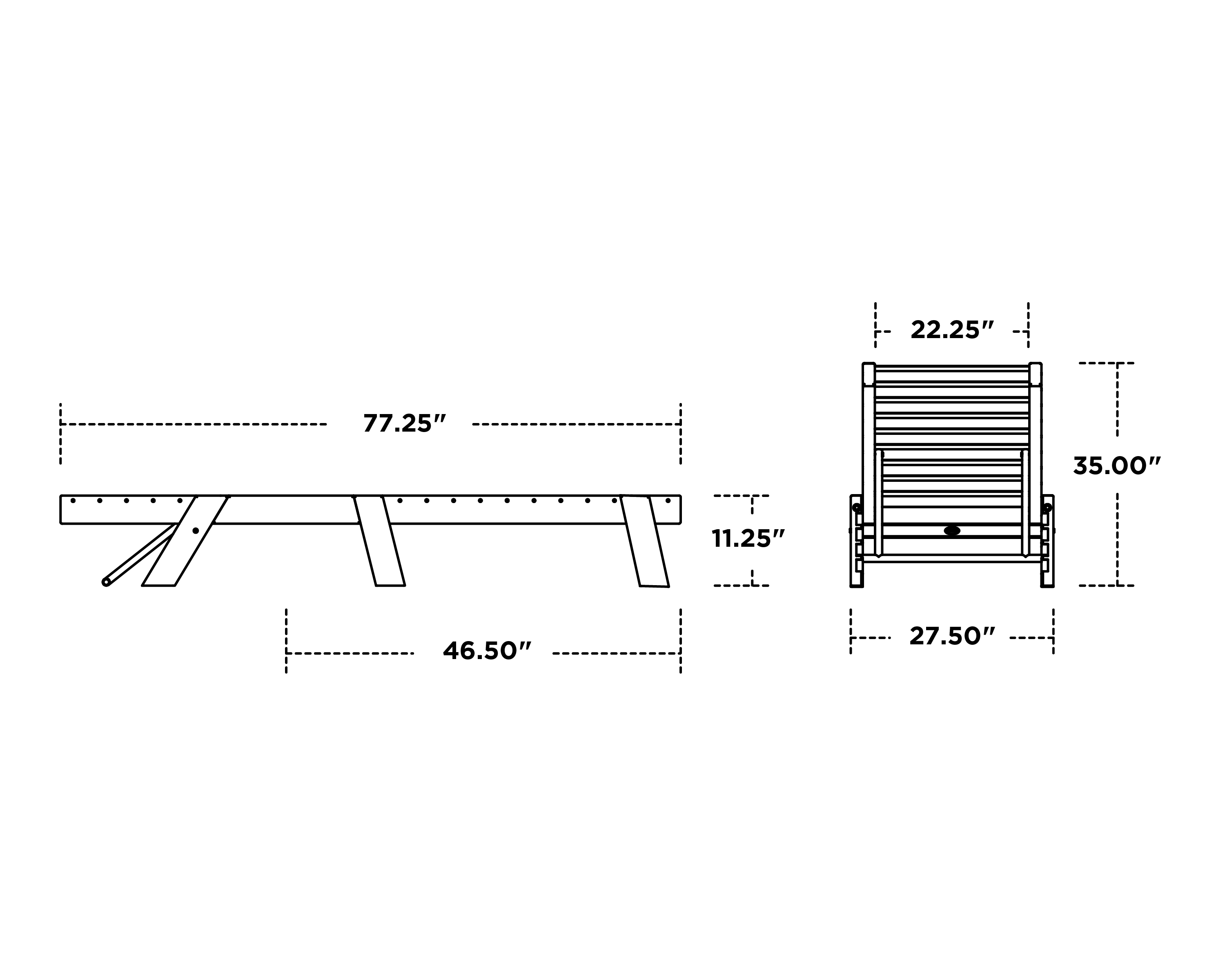 Dimensions for Captain Chaise