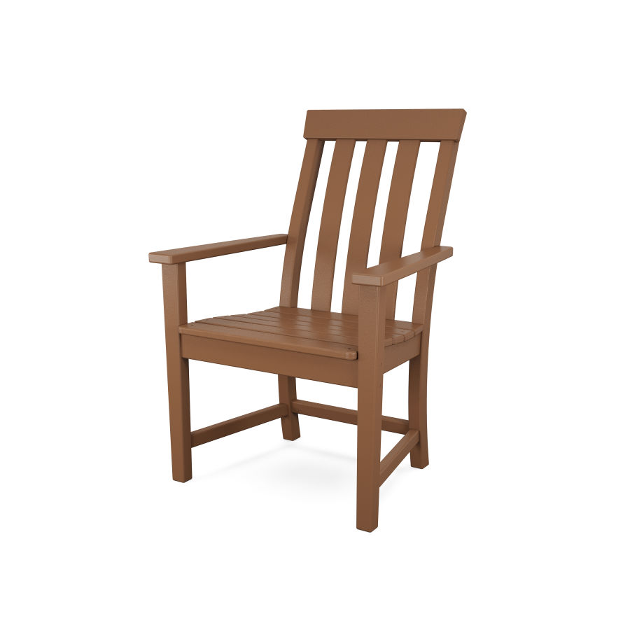 POLYWOOD Prescott Dining Arm Chair in Teak