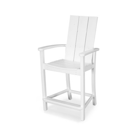 Modern Adirondack Counter Chair in White
