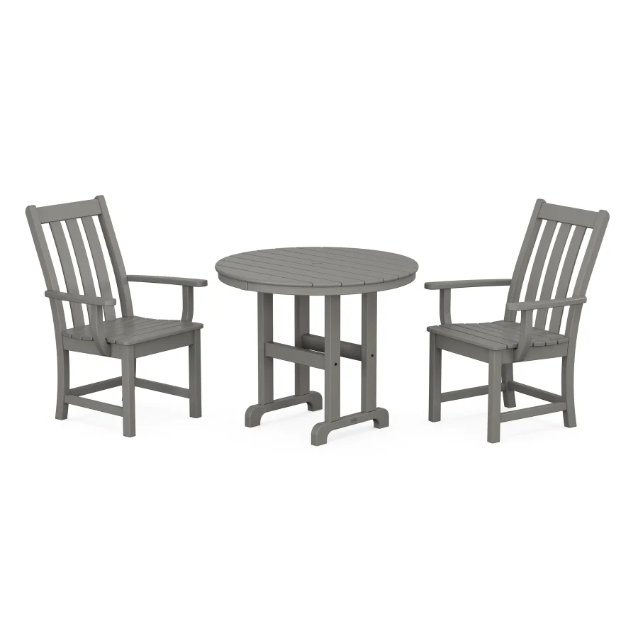 POLYWOOD Vineyard 3-Piece Round Dining Set