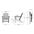 Thumbnail for South Beach Folding Adirondack Chair