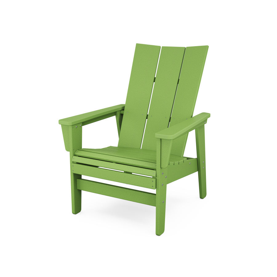 POLYWOOD Modern Grand Upright Adirondack Chair in Lime