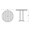 Thumbnail for 48" Round Farmhouse Bar Table