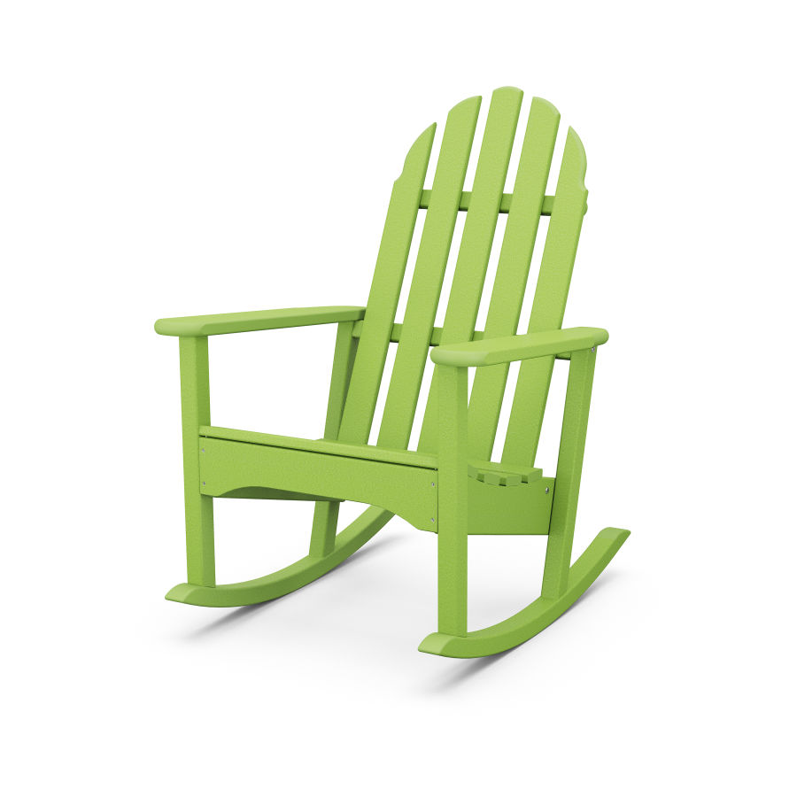 POLYWOOD Classic Adirondack Rocking Chair in Lime