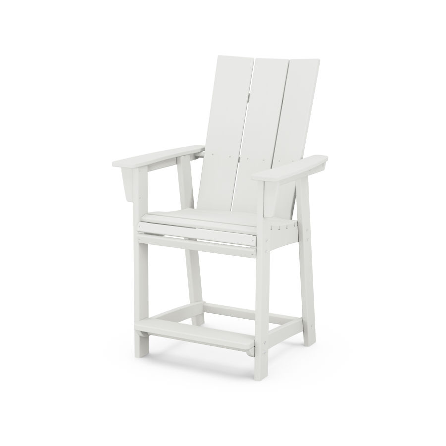 POLYWOOD Modern Adirondack Counter Chair in Vintage White
