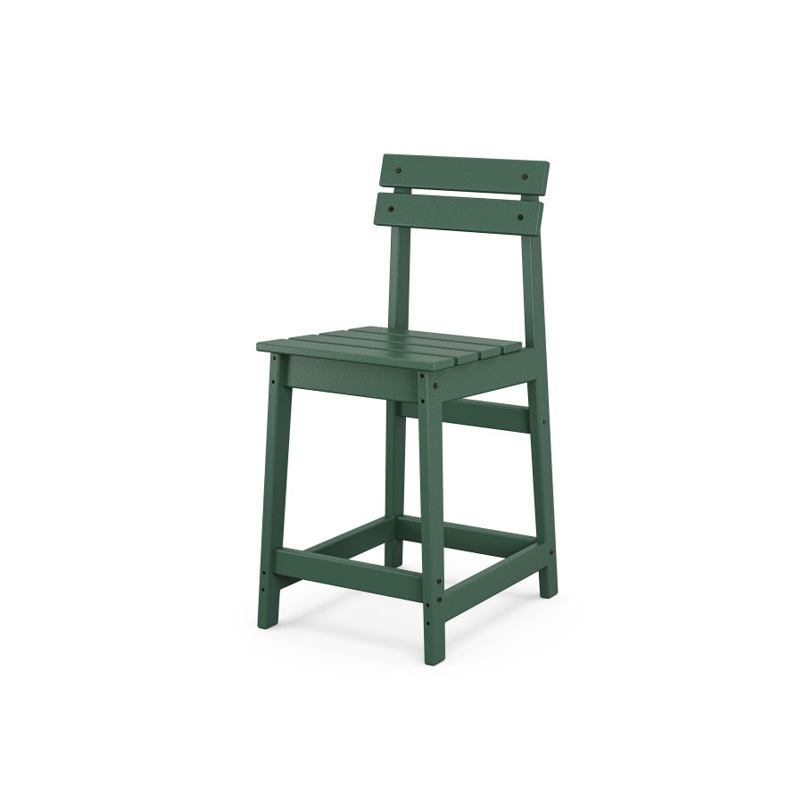 POLYWOOD Modern Studio Plaza Counter Chair in Green