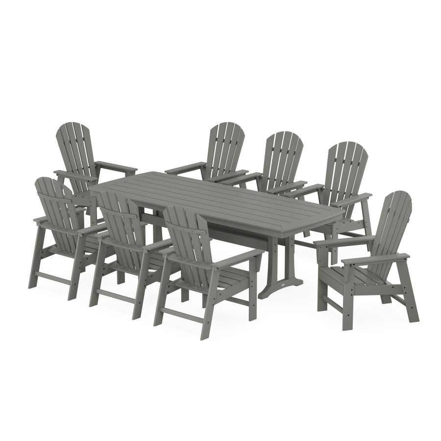 POLYWOOD South Beach 9-Piece Dining Set with Trestle Legs