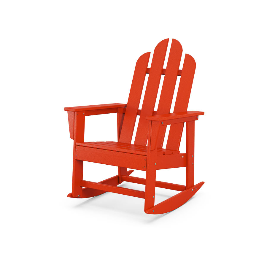 POLYWOOD Long Island Rocking Chair in Sunset Red