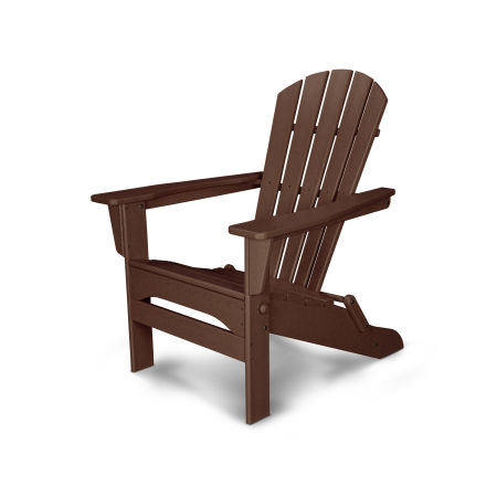 POLYWOOD Palm Coast Folding Adirondack in Mahogany
