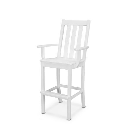 Vineyard Bar Arm Chair in White