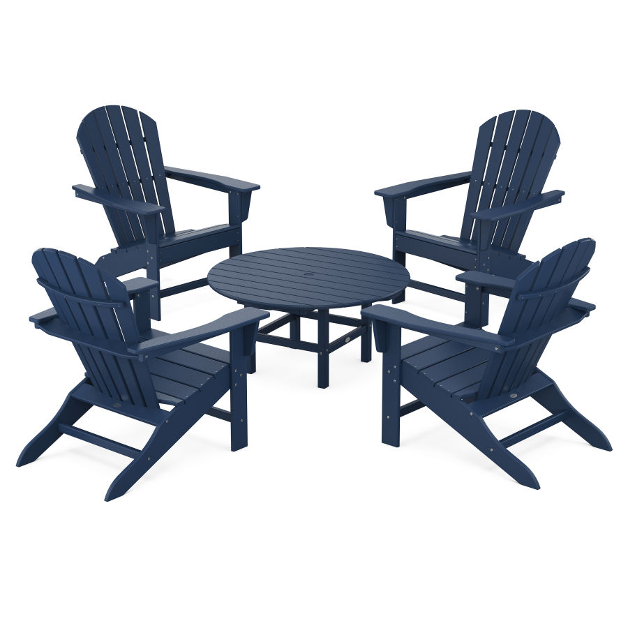 POLYWOOD South Beach 5-Piece Conversation Group in Navy