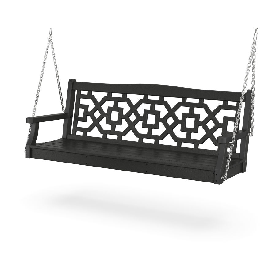 POLYWOOD Chinoiserie 60” Swing in Black