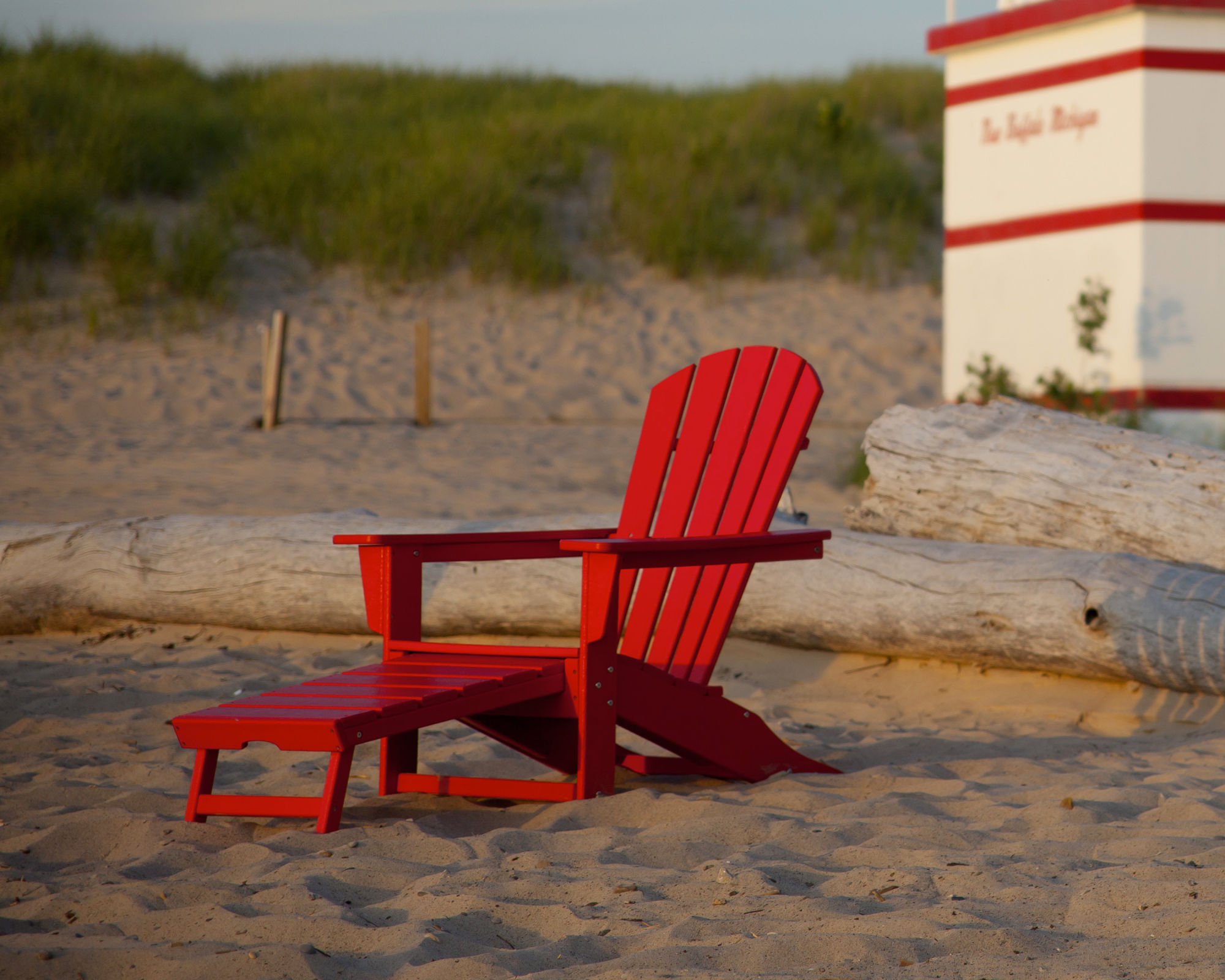 Polywood south beach ultimate cheap adirondack chair with hideaway ottoman