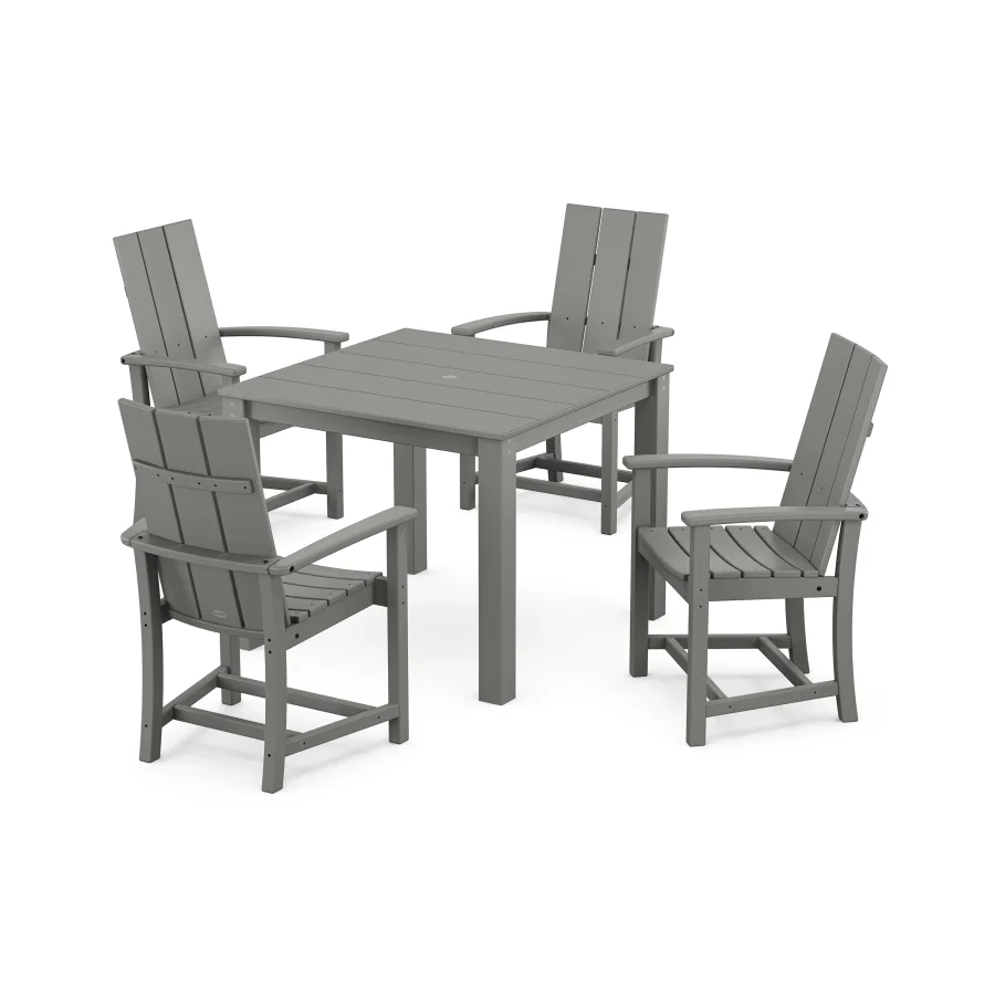 POLYWOOD Modern Adirondack 5-Piece Parsons Dining Set