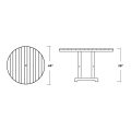 Thumbnail for 48" Round Farmhouse Dining Table