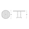 Thumbnail for 48" Round Farmhouse Dining Table