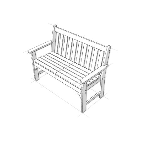 POLYWOOD Vineyard 48" Bench in Vintage White