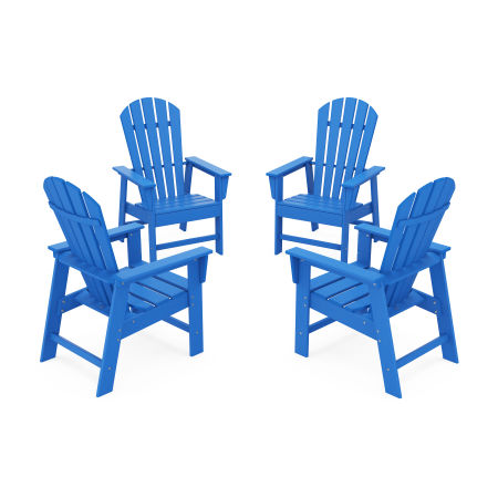 4-Piece South Beach Casual Chair Conversation Set in Pacific Blue