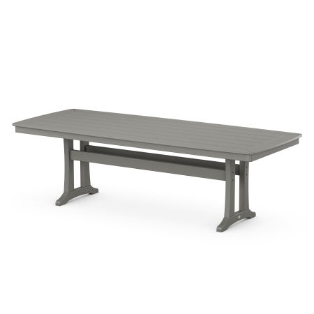 Nautical Trestle 39" x 97" Dining Table in Slate Grey