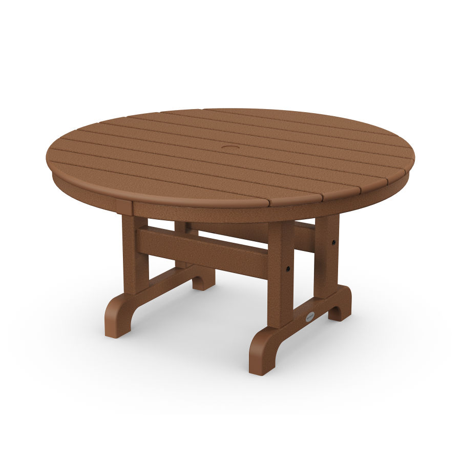 POLYWOOD Round 36" Conversation Table in Teak