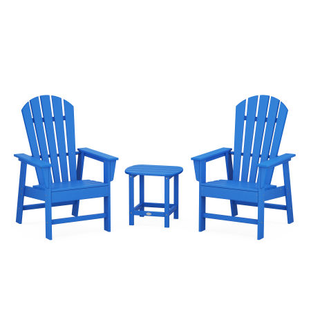 South Beach Casual Chair 3-Piece Set with 18" South Beach Side Table in Pacific Blue