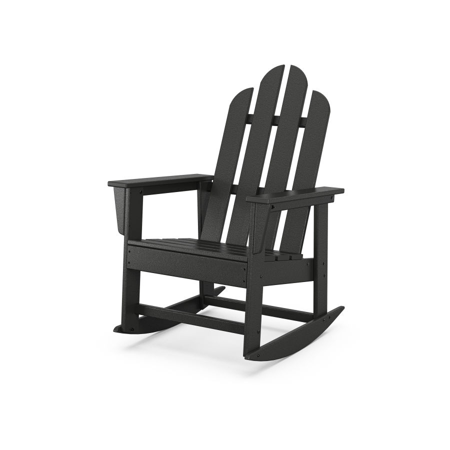 POLYWOOD Long Island Rocking Chair in Black