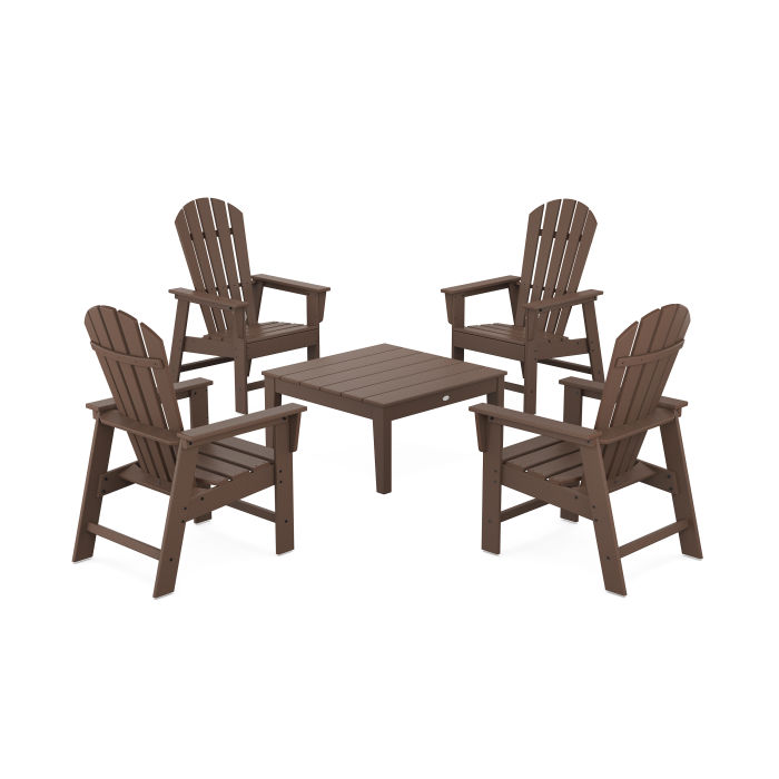 POLYWOOD 5-Piece South Beach Casual Chair Conversation Set with 36
