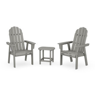 Vineyard 3-Piece Curveback Upright Adirondack Chair Set