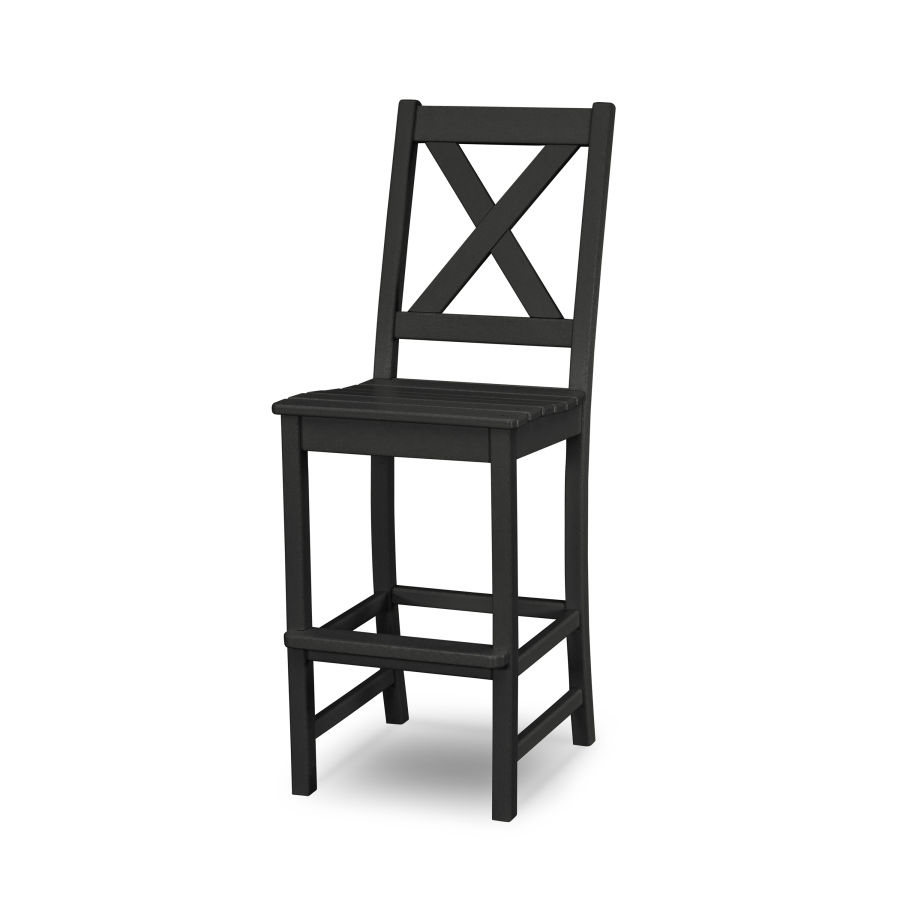 POLYWOOD Braxton Bar Side Chair in Black