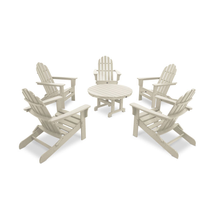 Cape Cod 6-Piece Folding Adirondack Conversation Set