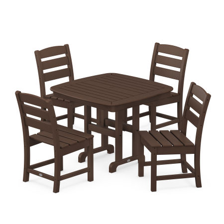 Lakeside 5-Piece Side Chair Dining Set in Mahogany