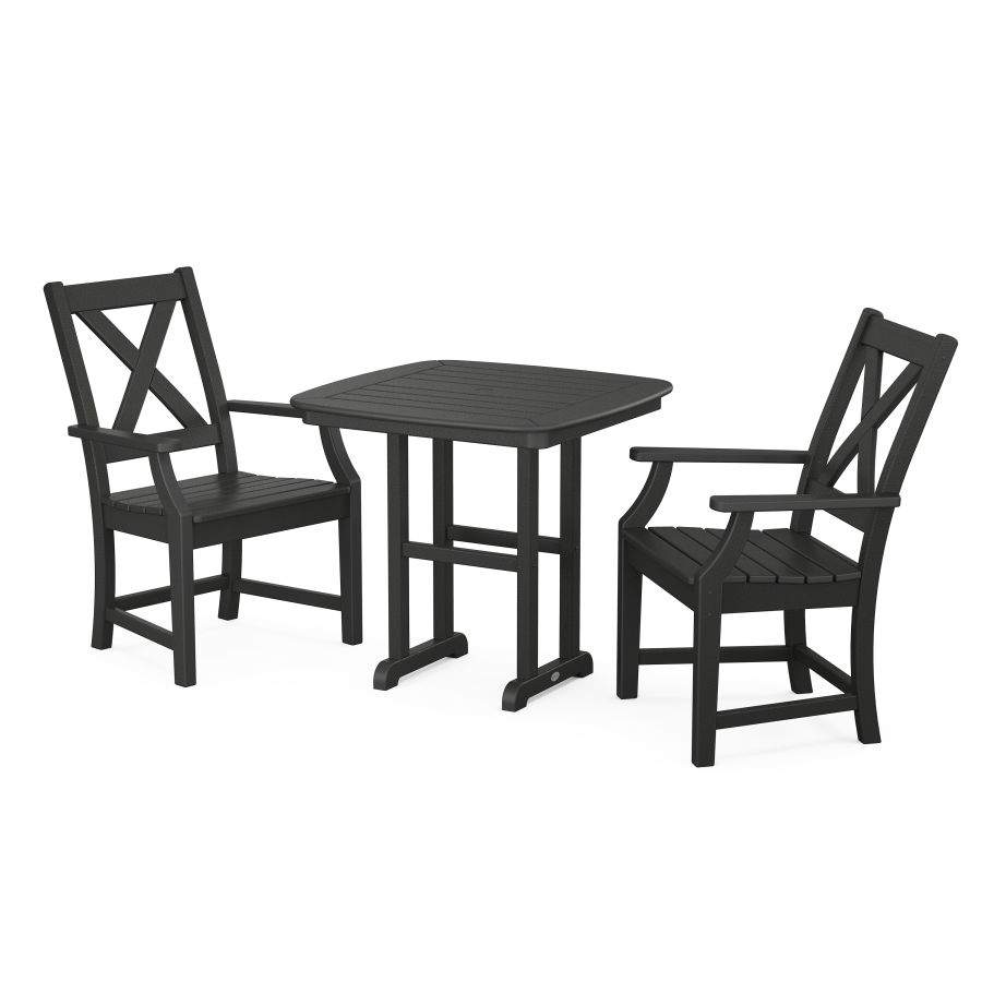 POLYWOOD Braxton 3-Piece Dining Set in Black