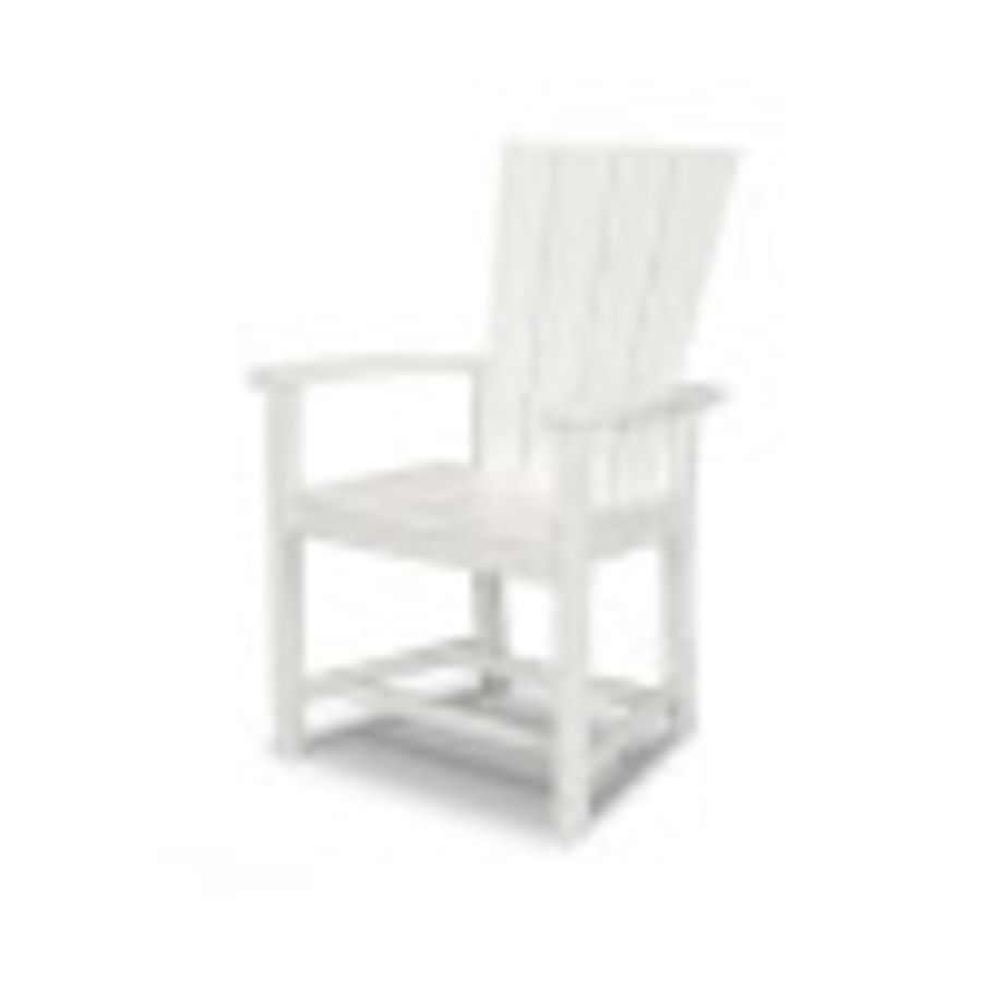 POLYWOOD Quattro Adirondack Dining Chair in White