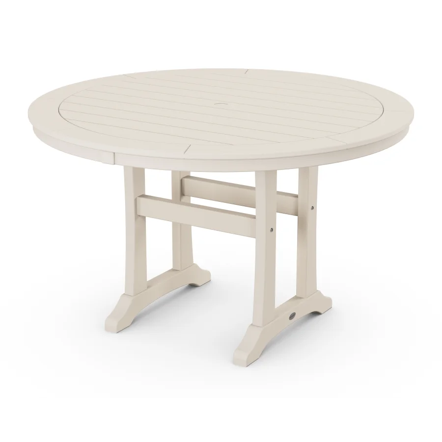 POLYWOOD 48" Round Dining Table in Sand