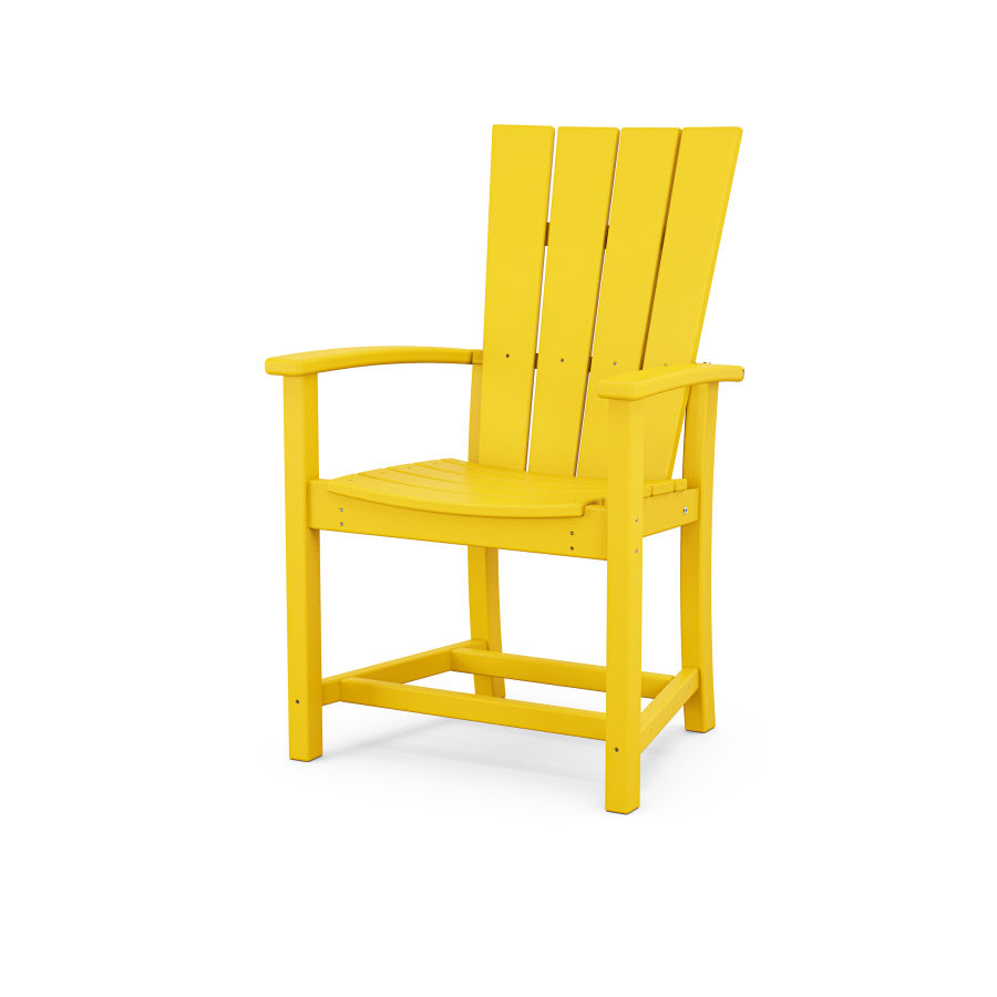 POLYWOOD Quattro Adirondack Dining Chair in Lemon