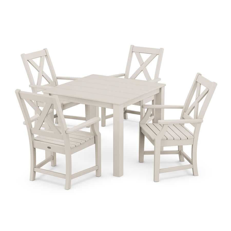 POLYWOOD Braxton 5-Piece Parsons Dining Set in Sand