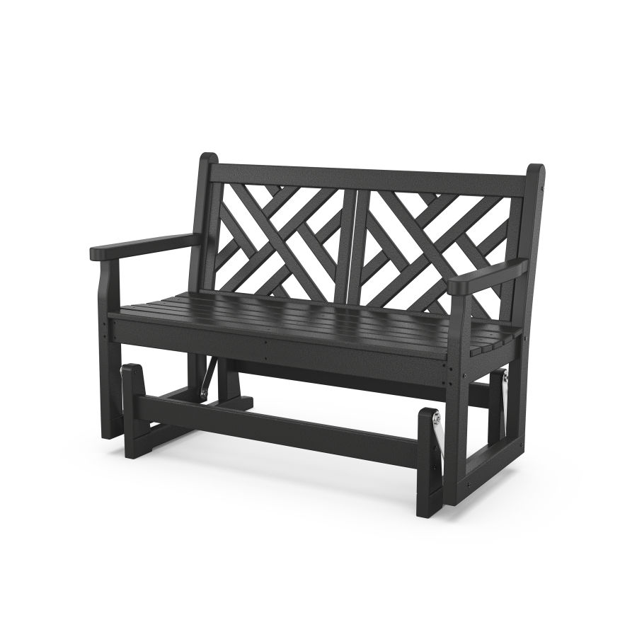 POLYWOOD Chippendale 48" Glider in Black