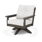 Vineyard Deep Seating Swivel Chair in Vintage Finish