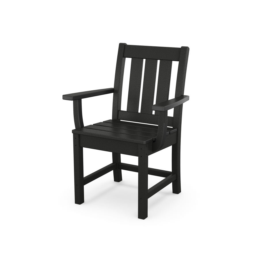POLYWOOD Oxford Dining Arm Chair in Black