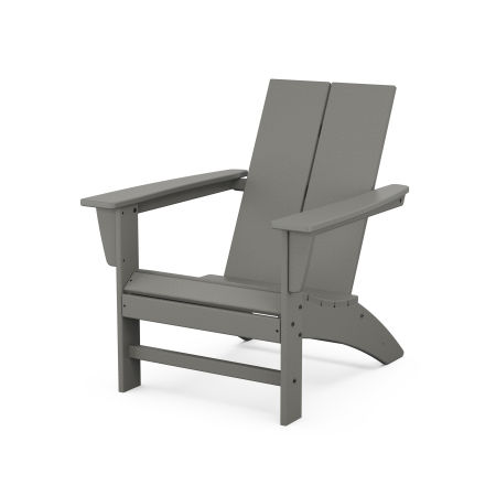 POLYWOOD Country Living Modern Adirondack Chair in Slate Grey