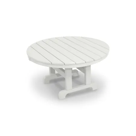 POLYWOOD Classics Round 36" Conversation Table in White