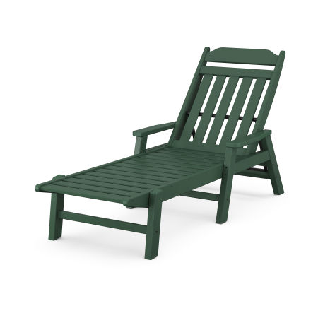 Country Living Chaise with Arms in Green
