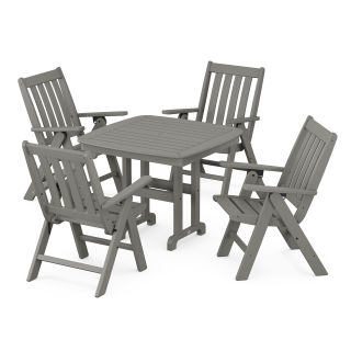 POLYWOOD Vineyard Folding Chair 5-Piece Dining Set