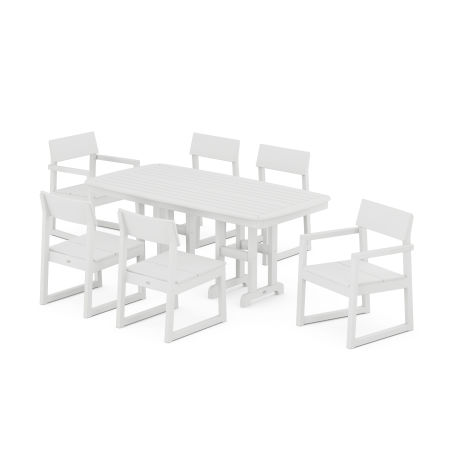 EDGE 7-Piece Dining Set in White