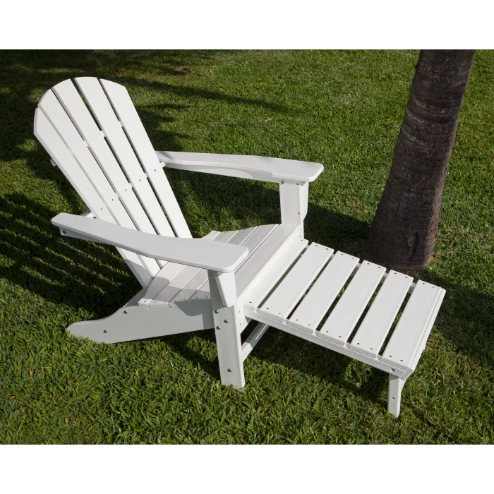 POLYWOOD Palm Coast Ultimate Adirondack with Hideaway Ottoman HNA15