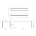 Thumbnail for 84" Parsons Dining Table