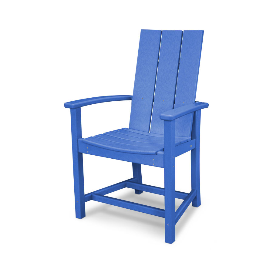POLYWOOD Modern Adirondack Dining Chair in Pacific Blue
