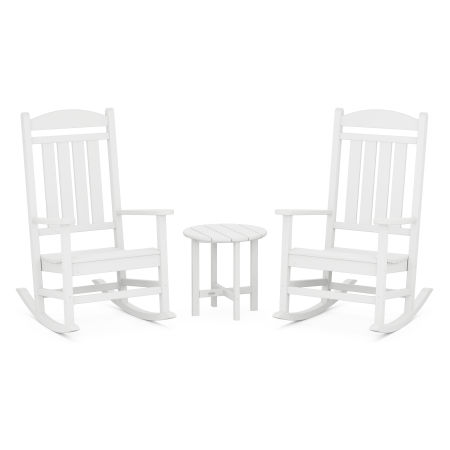 Presidential 3-Piece Rocking Chair Set in White